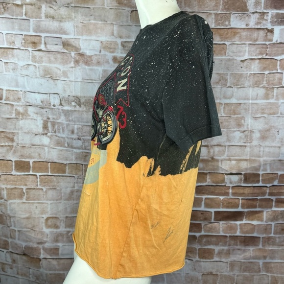 Affliction Women’s Graphic Short Sleeve Cut Out Distressed T-Shirt-Size: S -NWT - Picture 4 of 11